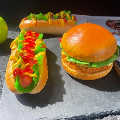 Super Realistic Simulation of Hot Dog Burger Model Restaurant Window Display/photography Props/home Decoration Fake Food