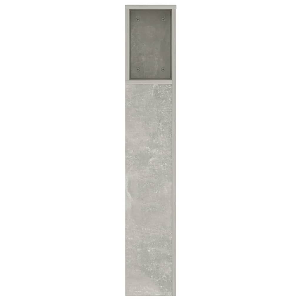 Vidaxl Bed Headboard with Shelves, Concrete Grey, 140X18.5X104.5 Cm