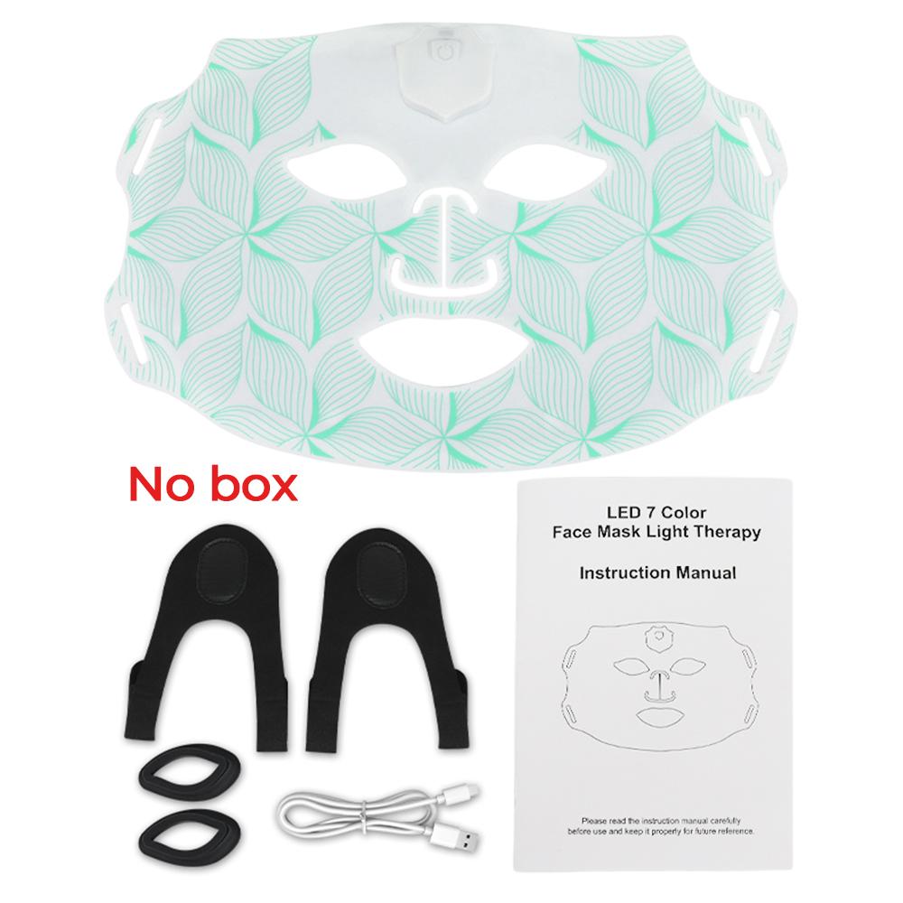 7 Colors LED Face Silicone Mask Flexible Facial Beauty LED Mask Photon Light Rejuvenation Anti-Wrinkle Skin Care Wireless Use