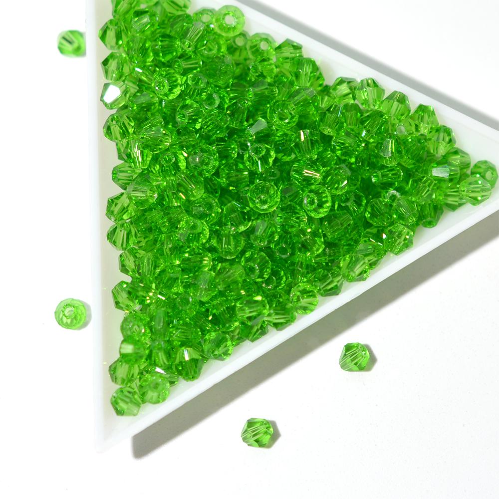 4MM Faceted Austrian Crystals Glass Beads Bicone Shape Spacer Loose Beads for Jewelry Making DIY