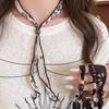 Cloth Fabric Necklace Adjustable Scarf Sweater Chain Lightweight Soft Neckcahin Versatile Fashion Jewelry Gift