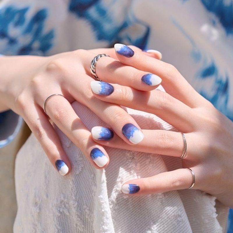 Shop Gel Meeresblau Klebe-Gel-Nägel 16 Stück