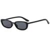 New European Style Cat Eye Sunglasses Vintage Black Frame Gray Lenses For Outdoor Fashion