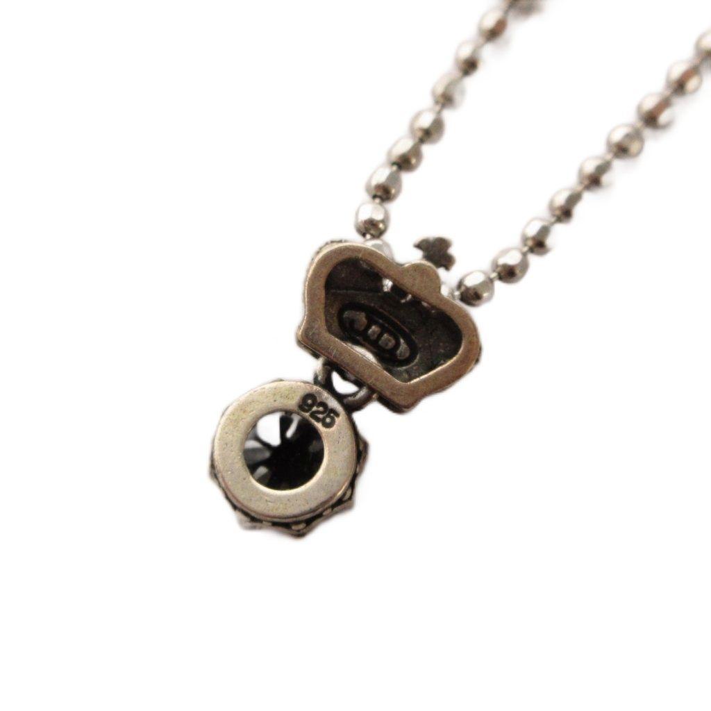 Used Justin Davis Juliet JULIET necklace pendant crown motif silver925 cubic zirconia silver color black /YT
