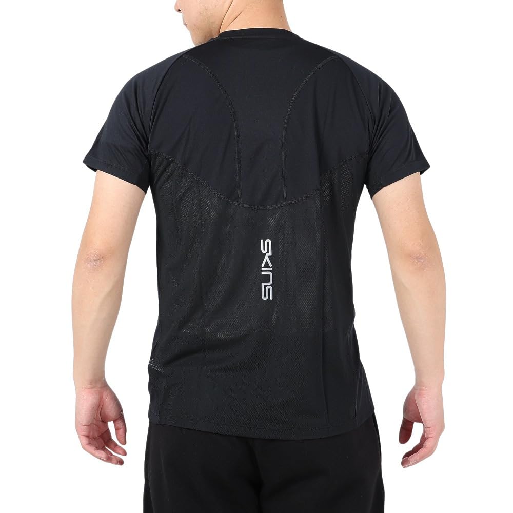 SKINS Stretch Shirt Kurzarm Oberteil Schwarz L 18121345 SERIE-3 Herren