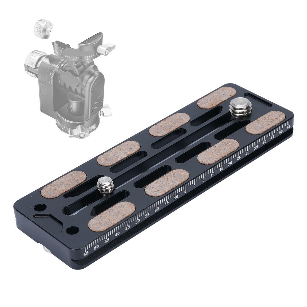 110MM Quick Release Plate Aluminum Alloy Camera Tripod Mount Adapter Base Plate with 1/4 3/8 Inch Screws for DSLR Cameras Stabilizers