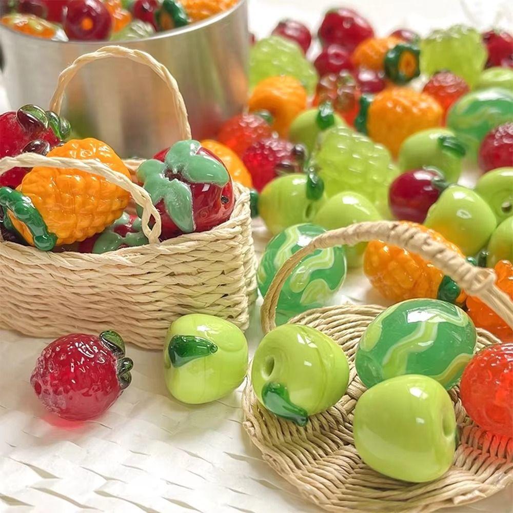 

Beads Shape Glass Beads Glass Material Pineapple Beads New Watermelon Beads 1