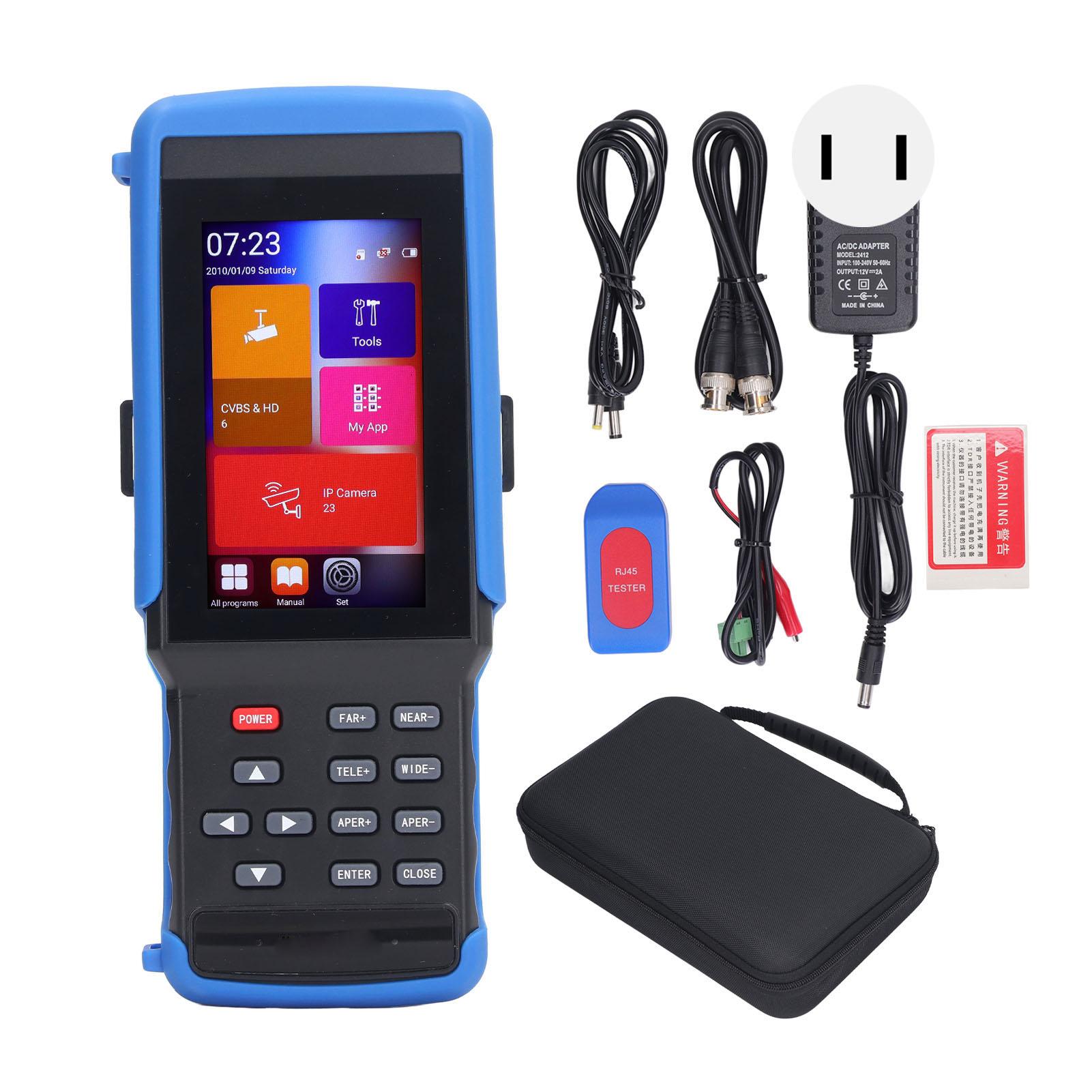 

4.5in CCTV Tester Coax Analog 5 in 1 Closed Circuit HD Video Monitor Tester for Up to 8MP Camera