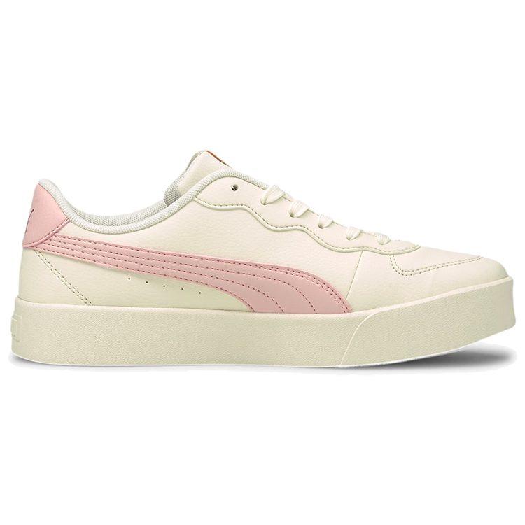 Puma Skye Clean Chaussures de Skate Décontractées Blanc/Rose Femme 380147-05