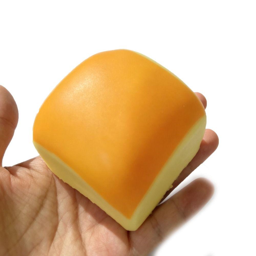 Soft Touch Fake Bread Stress Ball Realistic Toast Squeezable Squishy Bread Slow Rising Cute Food Shape Toast Squeeze