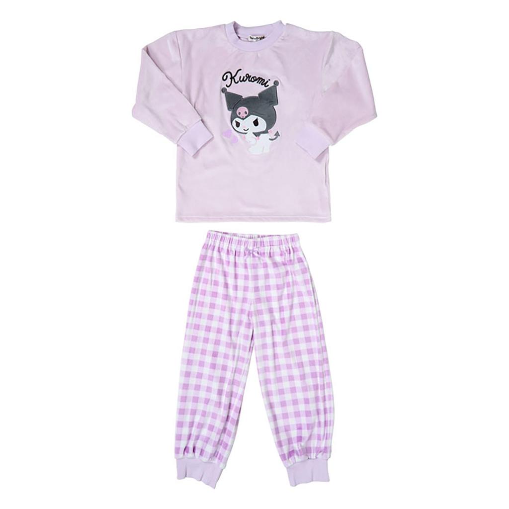 Sanrio Fleece Name Space On 269166 Kids' Pajamas, Kuromi, 140cm, Tag,