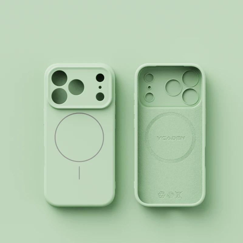 Custodia Magnetica Lussuosa per Telefono per iPhone 17 16 15 14 13 12 Pro Max 16 Plus 17Pro Air Per Magsafe Copertura Antiurto in Silicone Liquido