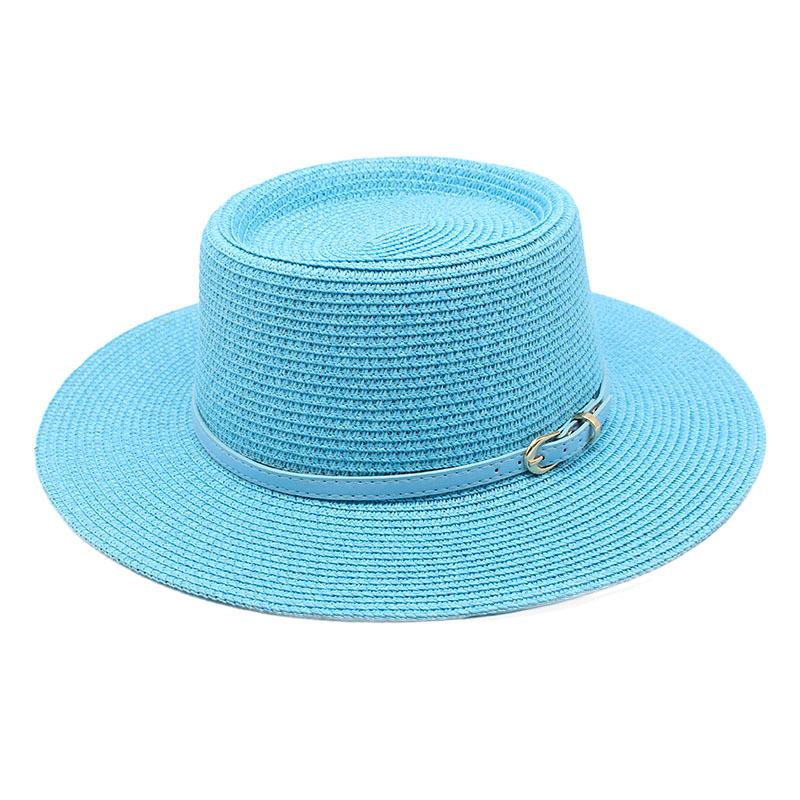 Grass Green Straw Hat Women'S Summer Bump Top Top Top Hat Seaside Vacation Beach Hat Internet Celebrity Straw Hat Sun Hat