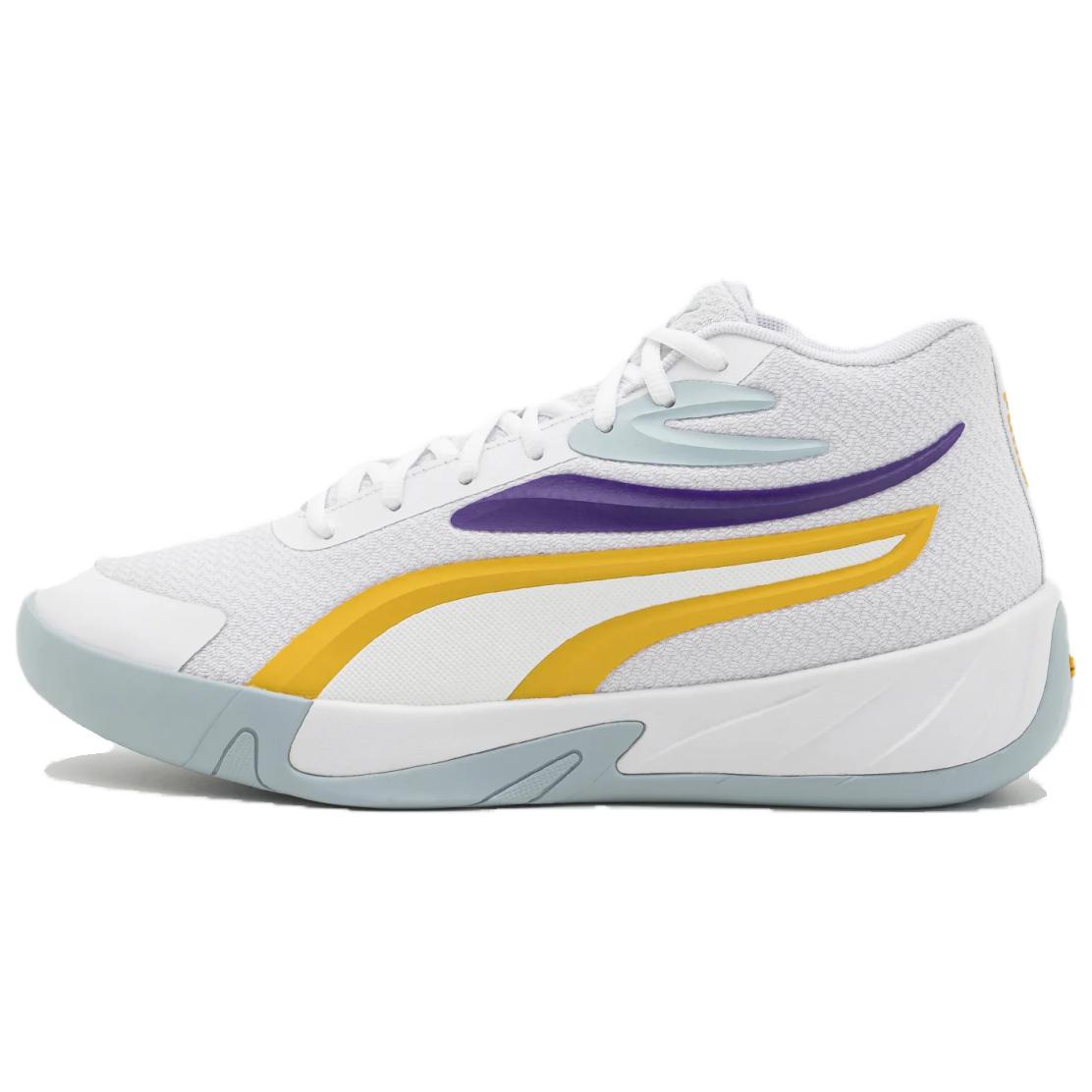 

Puma Кроссовки унисекс Court Pro Lakers белые желтые-Sizzle Team-фиолетовые 310829-05 42