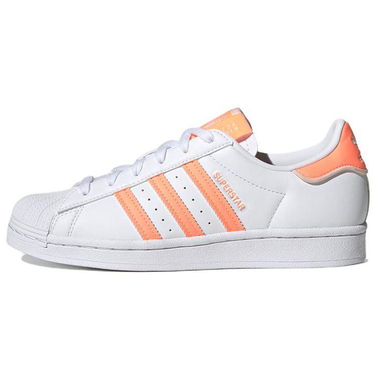Adidas Originals Superstar Comfortable Casual Low-Top Sneakers Women Sneakers White Orange GX1834