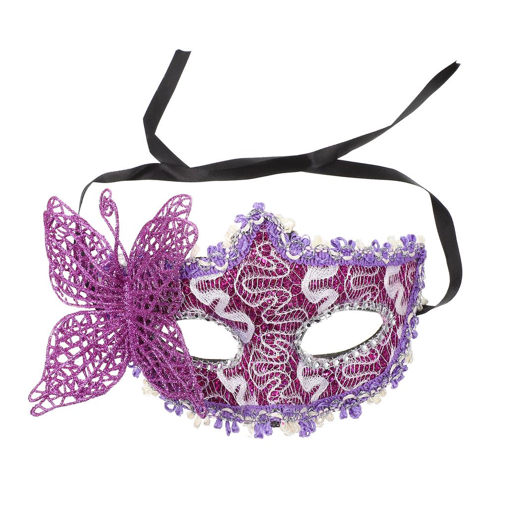 Schmetterling Maskenball Maske Spitze Kunststoff Halbgesichtsmaske für Damen Party Kostüm Halloween Cosplay Zubehör