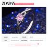 925 Sterling Silber Rosa Zirkon Ringe für Damen Modischer Ehering Schmuck