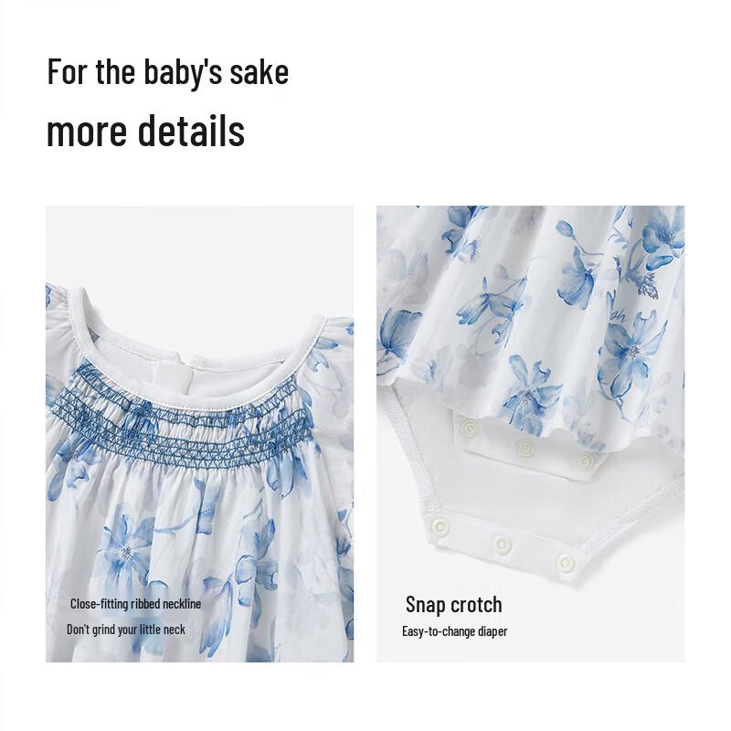 YEEHOO Baby Girl Summer Short Sleeve Romper