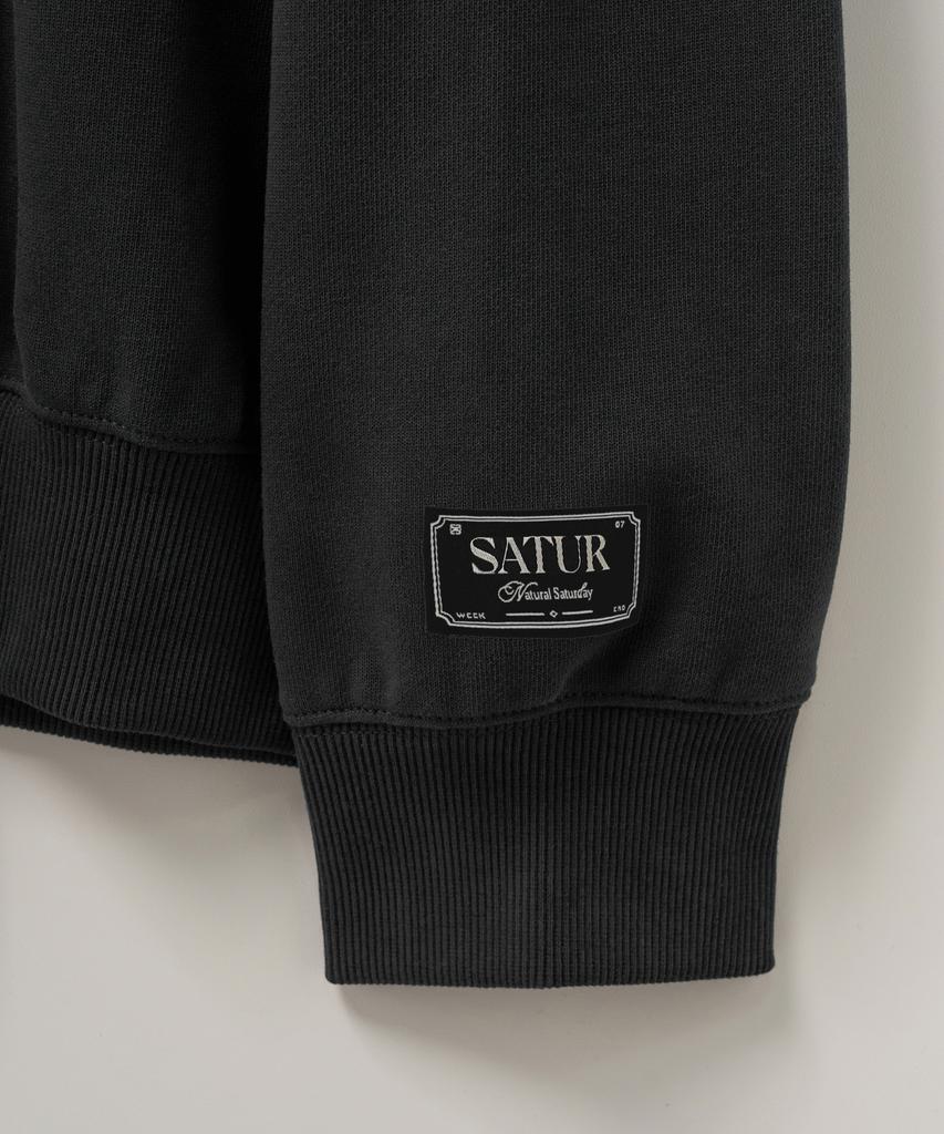 Seteo Lauren Small Logo Basic Sweatshirt Charcoal
