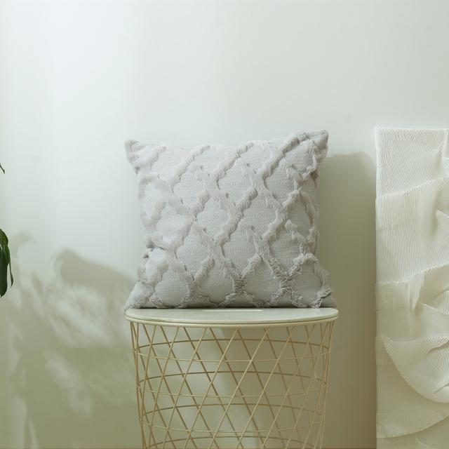 3D Rhombus Plush Pillow Cover Geometric Decorative Throw Pillow Case Soft Cozy Bed Sofa Cushion Cover Nordic Home Spring Decor