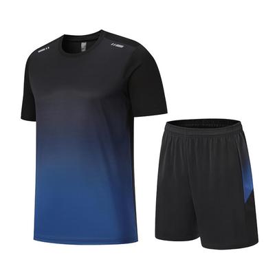 Schnelltrocknendes Sommer-Sportbekleidungsset für Herren: Shorts und Kurzarm-T-Shirt zum Laufen, Basketball und Training