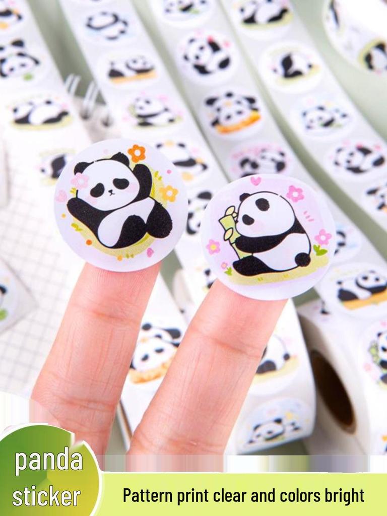 Chinese Style Cute Panda Stickers for Kids: Small Animal Designs for Water Bottles, Journals, and Rewards