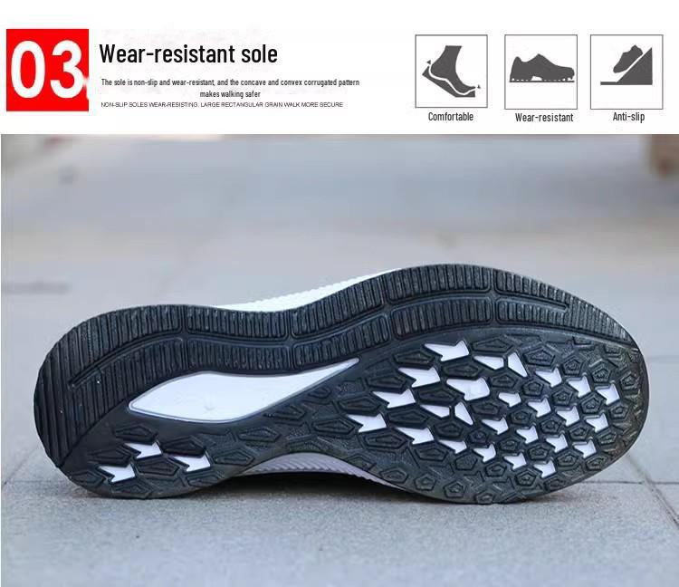 Chaussures de course imperméables en cuir pour homme – Noires, antidérapantes, décontractées, pour personnes d'âge moyen et âgées