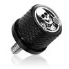 GUAIMI Stainless Steel Knurled Fender Seat Bolt Compatible with Harley Davidson Skeleton Middle Finger Seat Screw, 1/4"-20 Thread, 1996-2020 - (Black