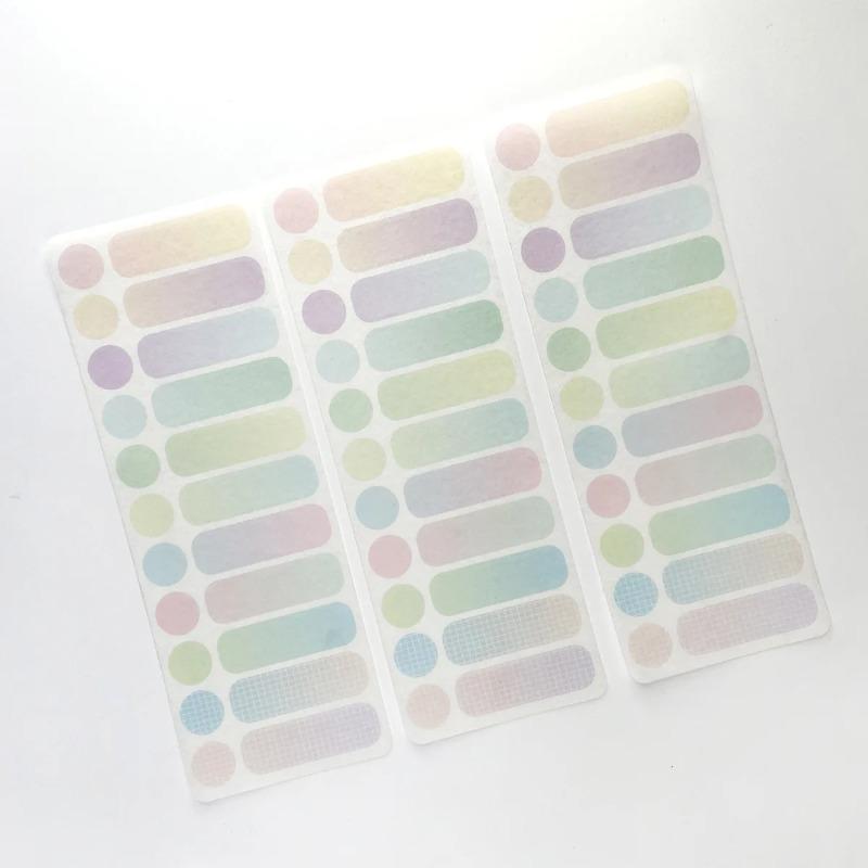 3 Sheets Per Pack Solid Color Label Dot Stickers DIY Crafts Basic Material Decorative Stickers Handmade Product Stickers