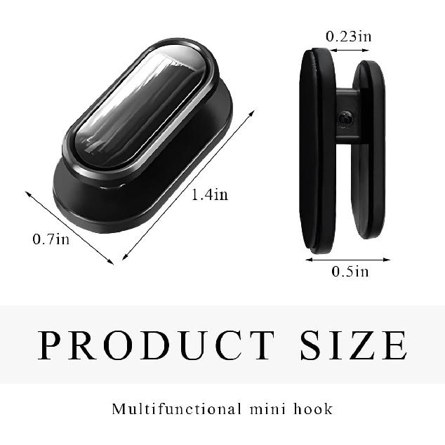 Wevdn 4 PCS Car Mini Hook, Fashion Multifunctional Wall Hanging Hooks, Durable Strong Self-Adhesive Backseat Hangers, Vehicle Hook Stickers for Keys