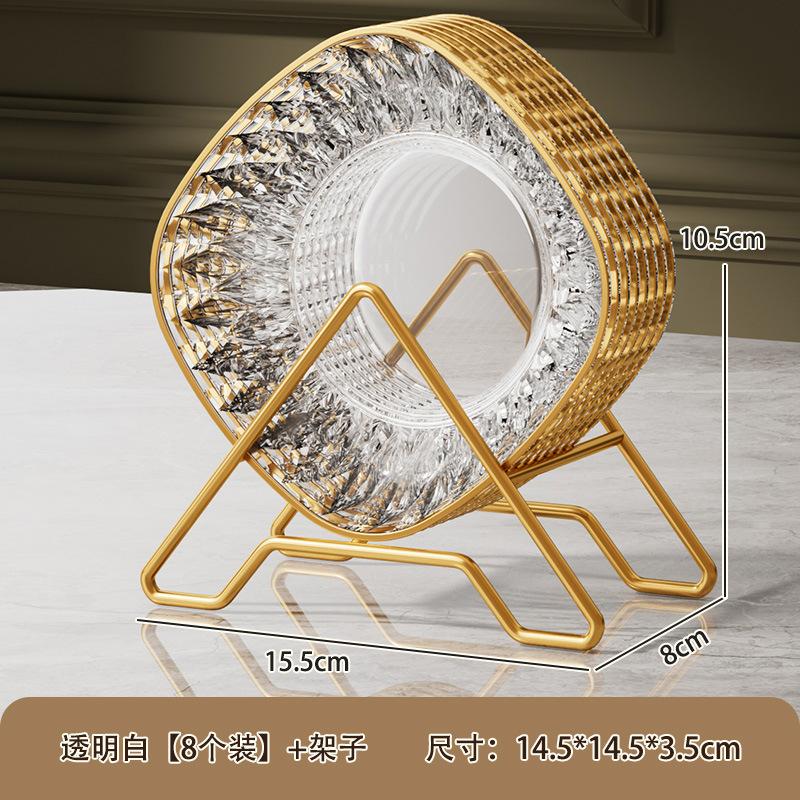 High-End Spitting Bone Plate, Household Dining Table, Garbage Plate, Plastic Snack Inventory, Dried Fruit Plate 6-Inch Square Plate