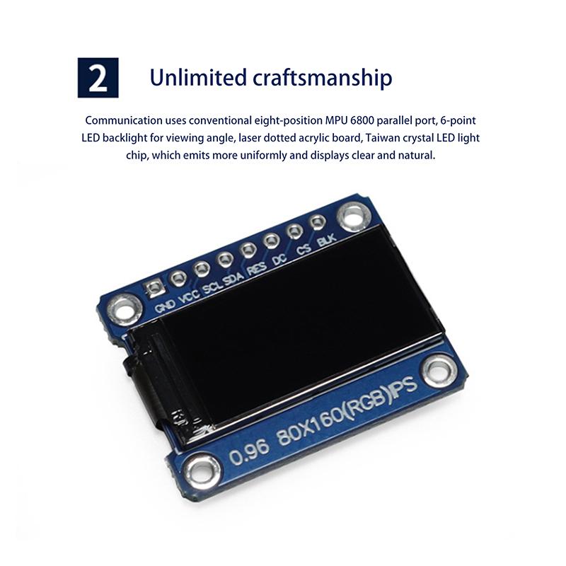 Modul OLED cu Display IPS de 0,96 Inch pentru 80*160 65K Colorat RGB TFT LCD Placă ST7735 ST7735 DIY