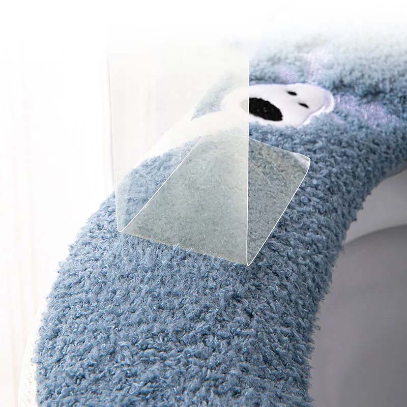 Zipper Toilet Seat Cover Four Colors Universal Cushion Mat Winter Soft Thickened Warmer Toilet Pad Household Waterproof Cartoon Toilet Seats Pads