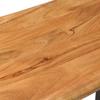 Solid Wood Bench with Natural Edge 110 Cm Acacia Wood and Steel