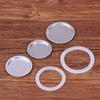4Pcs/Set 3 Silicone Gaskets + Aluminum Filter Moka Pot Coffee Bottle Replacement Compatible With 1/2/3/6/9/12 Coffee Cup