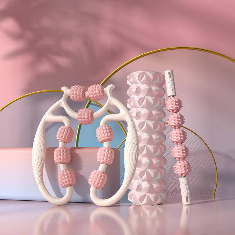 Canchi Diamond Pattern Massage & Yoga Foam Roller Set