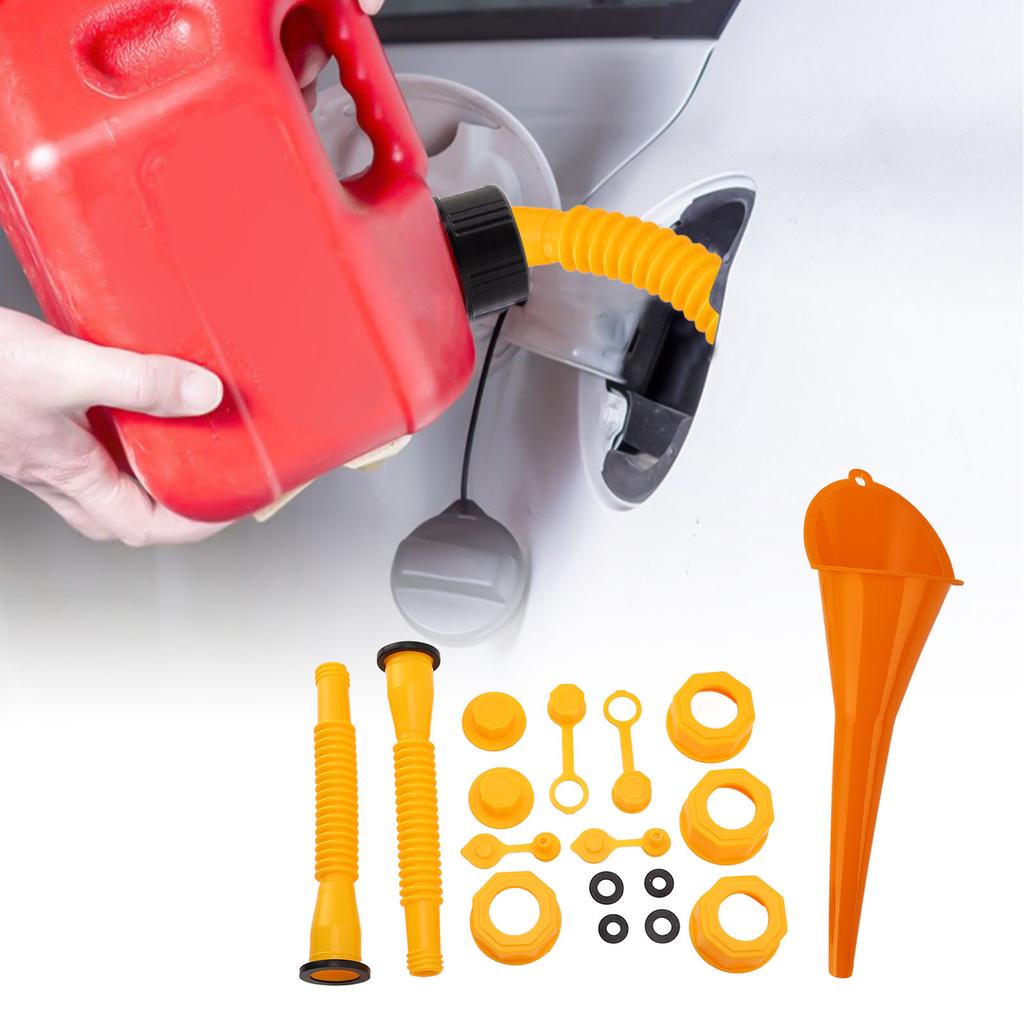 Gas Can Spout Replacement Kit Gas Can Nozzle Caps with Funnel for Most Plastic Gas Cans