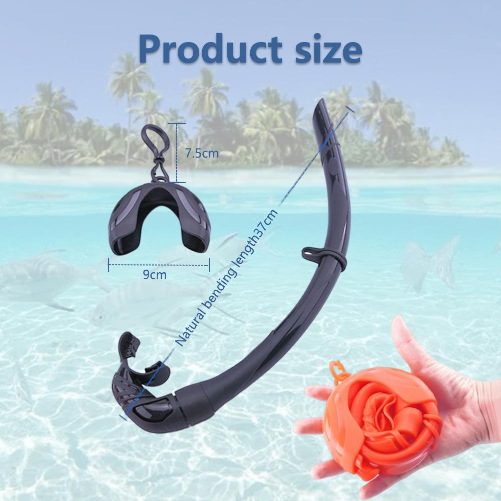 Diving Snorkel Waterproof Portable Foldable Multi-color Silicone Freediving Snorkel For Swimming Diving