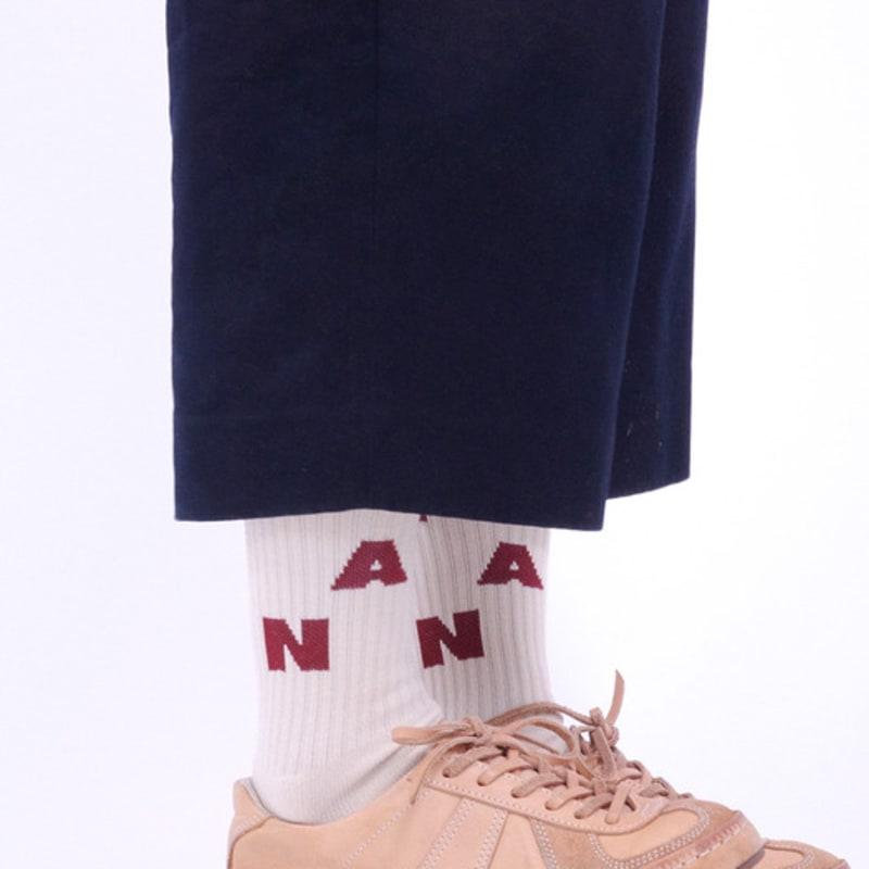 

НОСКИ HANKY ALPHABET CREW [Слоновая кость-Бургунди] IVORY-BURGUNDY