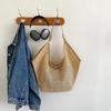 Straw shoulder bag for women  summer travel bag  large capacity underarm bag