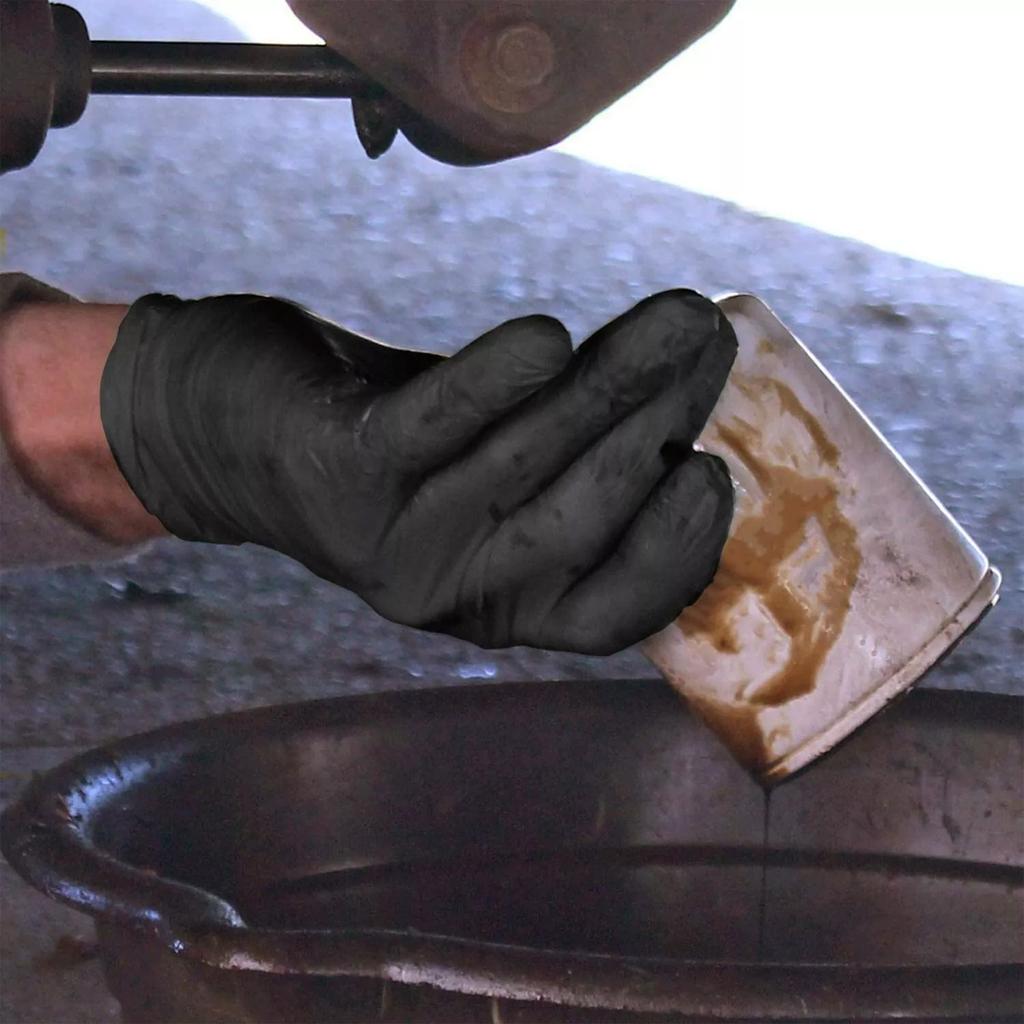 Black Disposable Multipurpose Gloves Medical Cleaning A Masterpiece of Culinary Arts and Science That Adheres To the Skin