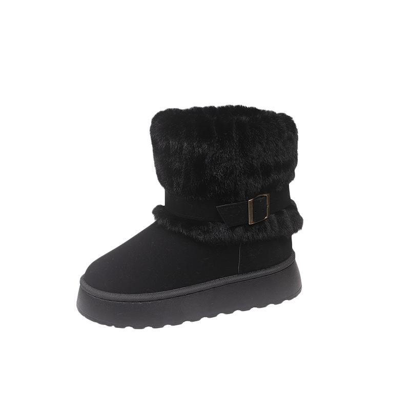 

Новые женские полуботинки и сноубутсы большого размера, на флисе и утепленные 36 чёрный