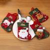 Decorative Christmas Cutlery Sleeves Featuring Rustic Designs For Elegant Holiday Gatherings