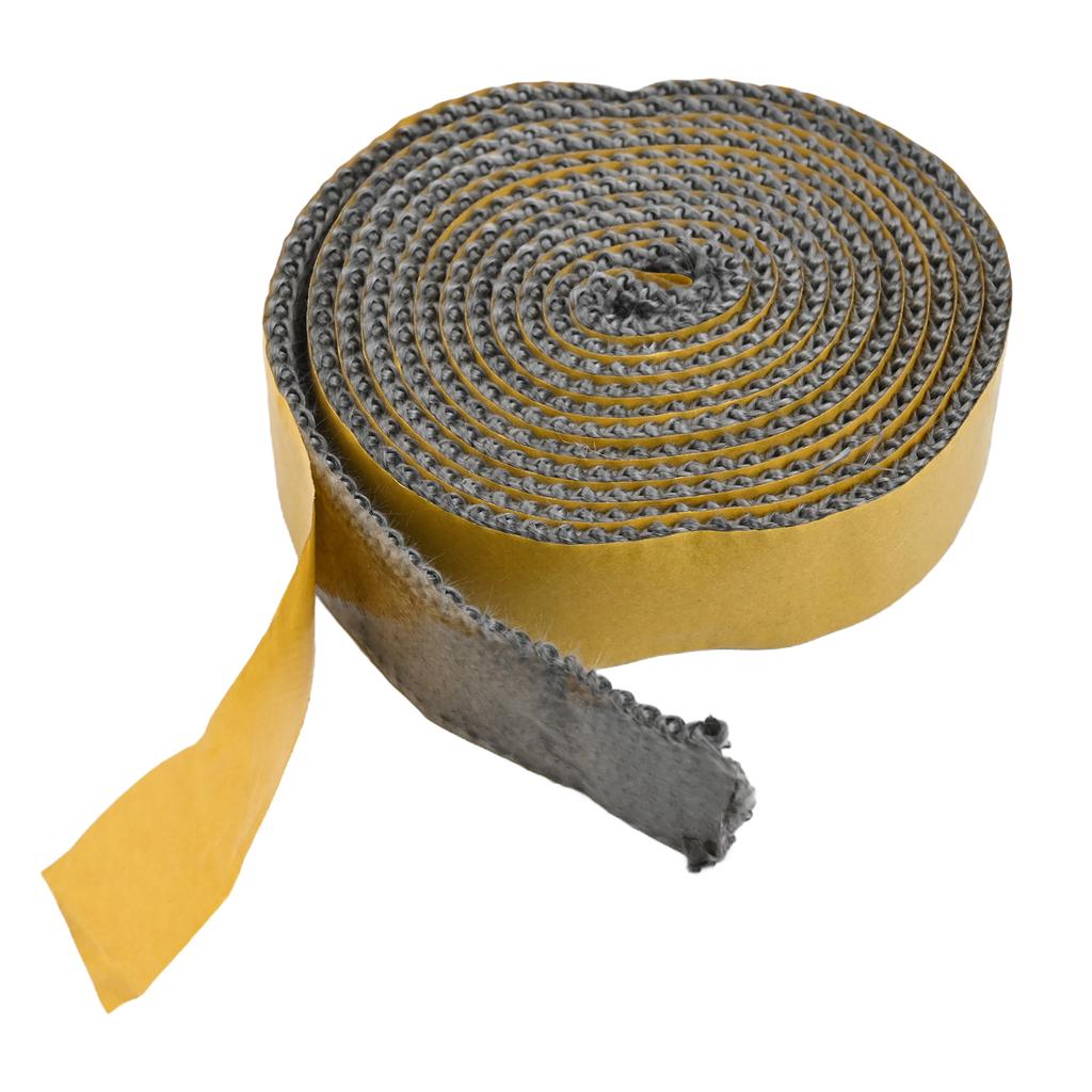 Heat Resistant Flat Stove Rope Gasket 2m Black Fiberglass Sealing Parts For Stove Glass, Oven, Chimney Doors Replacement Parts