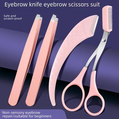 Beginner Eyebrow Trimming Tool with Comb and Scissors