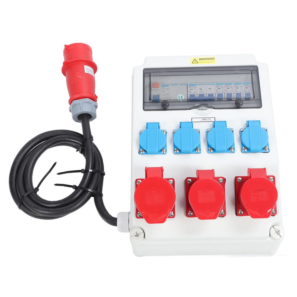 Power Distribution Box with 4Pcs  16A  Socket 3Pcs 5pin Industrial Socket AC 220‑380V 240‑415V