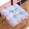 Pattern Square Grid Pad Office Chair Cushion For Girls Room And Study Use Area