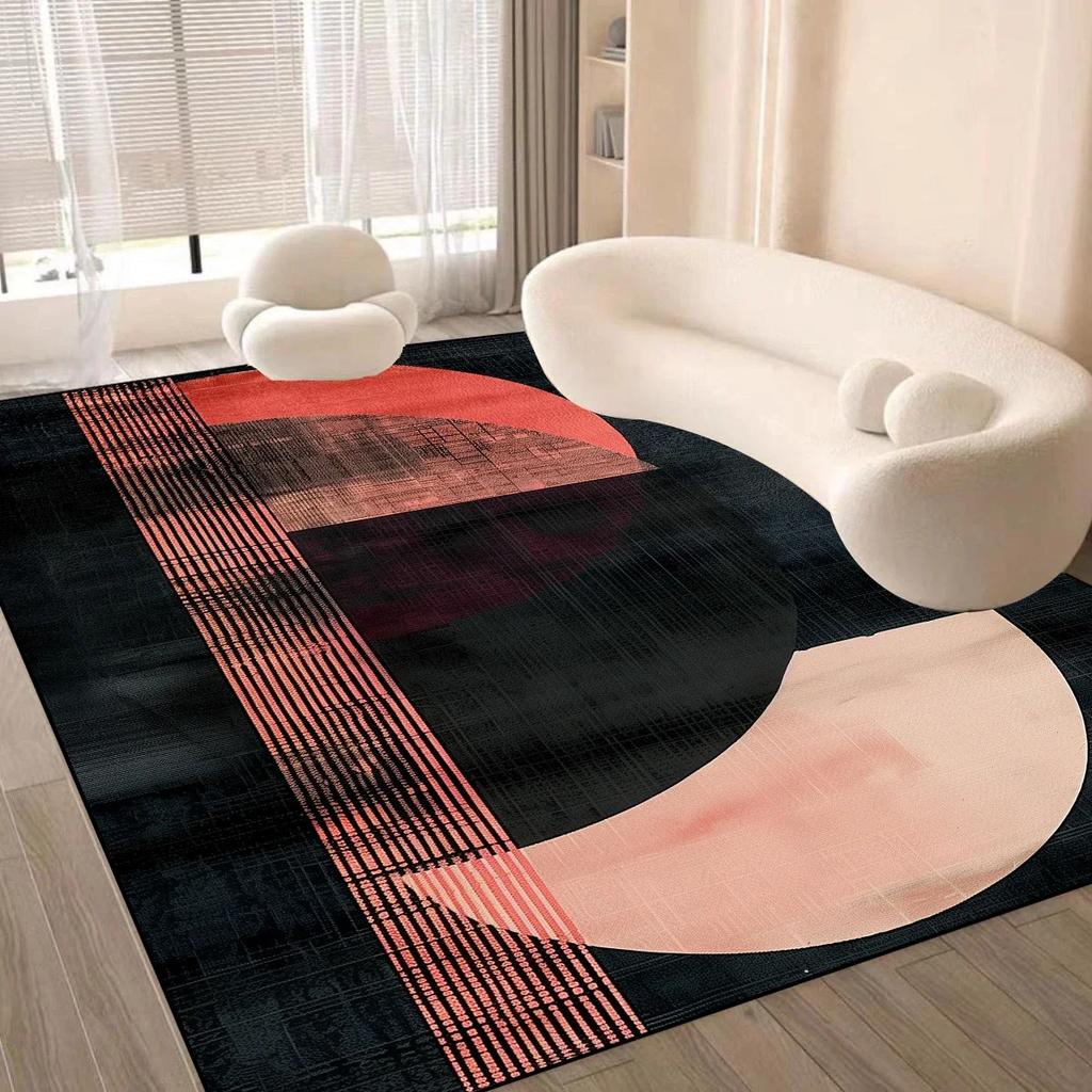 Weicher Flauschiger Rutschfester Luxusteppich für Wohnzimmer Sofa Schlafzimmer - Schmutzabweisende Waschbare Bodenmatte Große Fläche Minimalistisches Zuhause