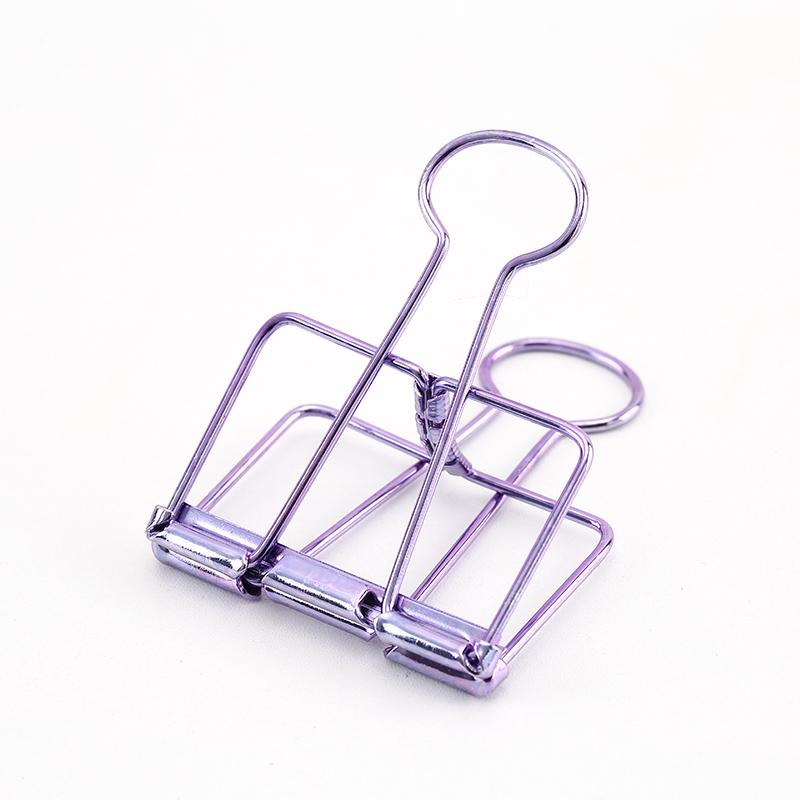 8 Colors 3 Sizes Ins Colors Gold Sliver Rose Green Purple Binder Clips Large Medium Small Office Study Binder Clips