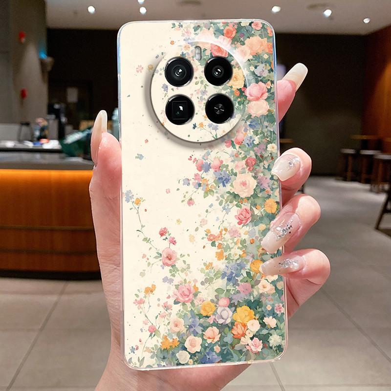 Case For Realme GT 5 Pro Casing Luxury Butterfly Flower Clear Soft TPU Silicone Back Cover For Realme GT5 Pro GT5Pro Phone Cases